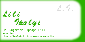 lili ipolyi business card